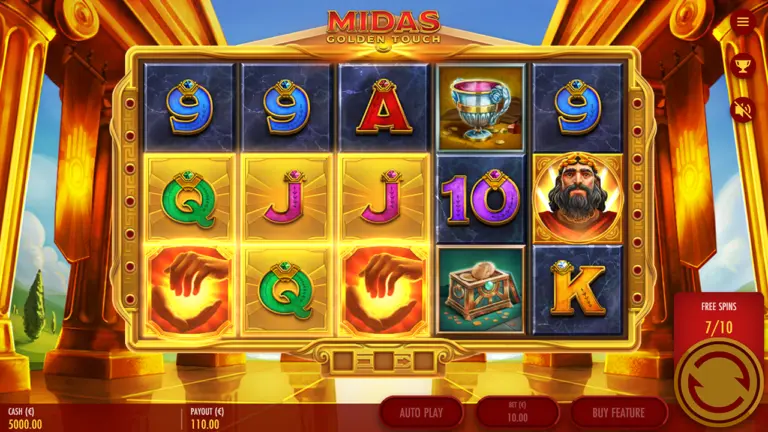 Midas Golden Touch wild feature
